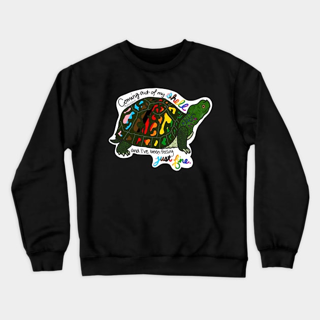 LGBT+ Pride Turtle Crewneck Sweatshirt by jberoldart